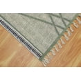 thumbnail image 6 of Casavani - 6'x9' Green Handblock Printed Cotton Dhurrie Area Rugs for Bedroom & Dining Room, 6 of 6