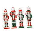 thumbnail image 3 of 4 figuras de cascanueces de madera para decoración navideña, para fiestas, chimeneas, estantes para encimeras, Navidad, otoño, familia, amigos, Acción, 3 of 9