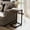 Walnut, variant on Skandiquip 24 Inch C Shaped End Table, Side Table for Sofa Couch Bed, Metal Frame Ideal for Living Room Bedroom, Dark Brown