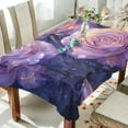 thumbnail image 4 of Ryvnso Roses Flowers Purple Rectangle Table Cloth Tablecover Dinning Tablecloth 60"x120", 4 of 8