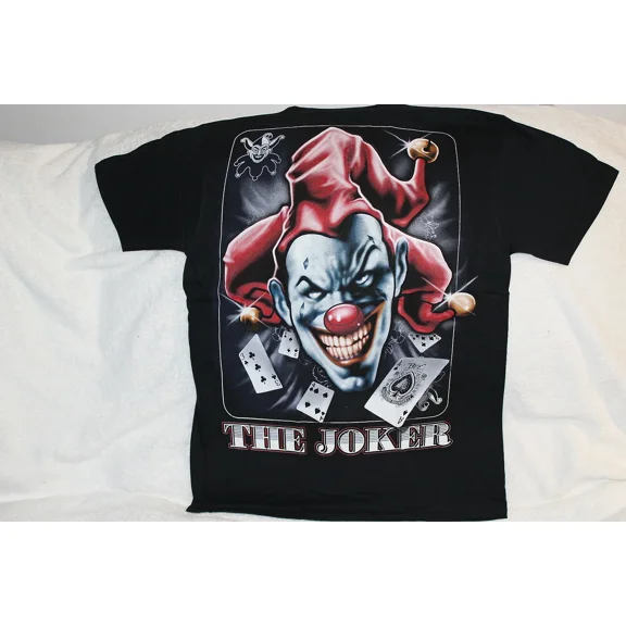 JOKER JESTER CLOWN ACE CARD CARDS SPADE STRAIGHT T-SHIRT