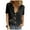Black, variant on IROINNID Summer Tops For Women Under $10 Leisure Print Button Turn down Neck Short Sleeve Short Sleeves Tops Under $10