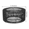 thumbnail image 2 of ibasenice Black Ceiling Lamp Shade Straw Rope Woven Lamp Cover for Pendant Lighting Use, 2 of 8