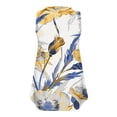 thumbnail image 4 of Drses Women Plus Size Camisole Floral Tie-Dye Tops V Neck T-Shirts Button up Tunic Casual Flowy Pleats Tanks Blouses, 4 of 4