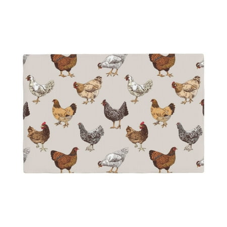 

Placemats Set Of 4 / 6 Rustic Cute Chicken Placemats For Dining Table Indoor/Outdoors Heat Resistant Washable Placemats 18 X 12