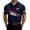 Navy, variant on XDZJLR Mens Golf Shirts Patriotic Independence Day Print Button Front Short Sleeve Summer Outdoor Activities Tops Big And Tall Polo T Shirts For Men S-6Xl