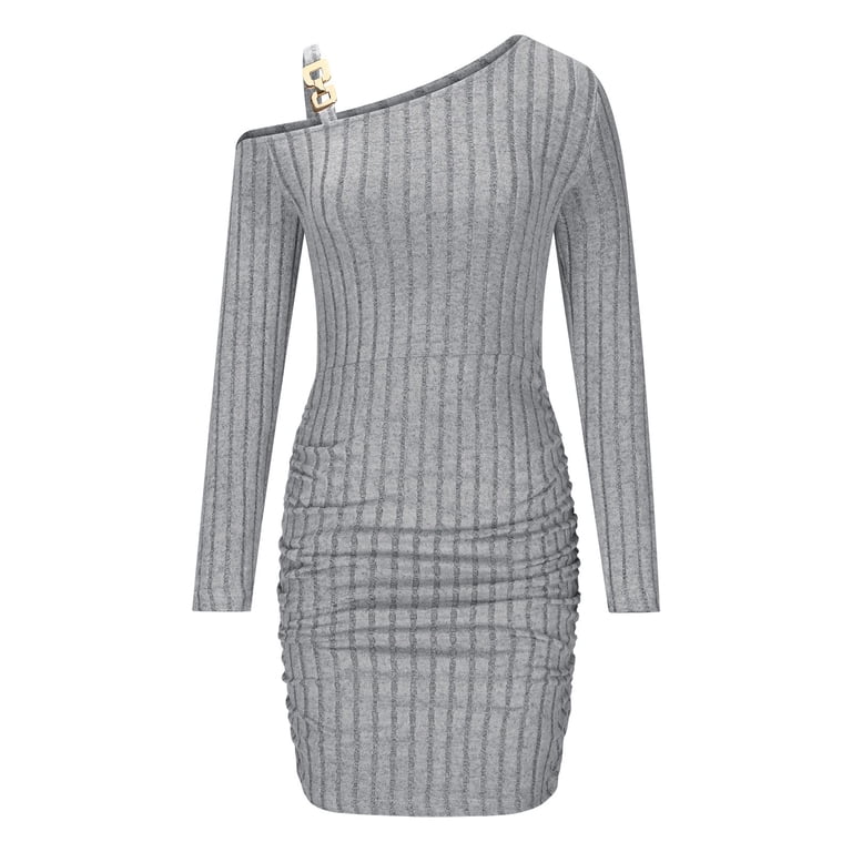 slimming fall dresses Jeta Ari New Sexy Boat Neck Brown Long Sleeve Autumn/Winter Bodycon Dress, Versatile & Slimming,Fall Dresses For Women,Fall Wedding Guest Dress