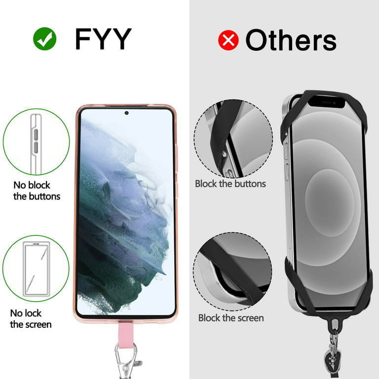 AH Universal Phone Lanyard & Credit Card Holder, Cell Phone Neck Strap  Cross Body Holder Compatible with iPhone 6 6S 7 8 8 Plus Galaxy S7 Note 3 4  5 and Other Smart Phones 