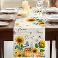 thumbnail image 3 of Table Runners 70 Inches Long Dress Scarves, Yellow Sunflowers Farmhouse Coffee/Dining/Kitchen Table Decor, Holiday Table Runner, Daisy Bees Elegant Pastoral Floral 13x70 Inch, 3 of 9