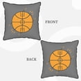thumbnail image 7 of Velvet Decorative Throw Pillow Covers Set of 2, Soft Square Cushion Cover with Invisible Zipper Basketball Gamer Printing, 20"x20", 7 of 7