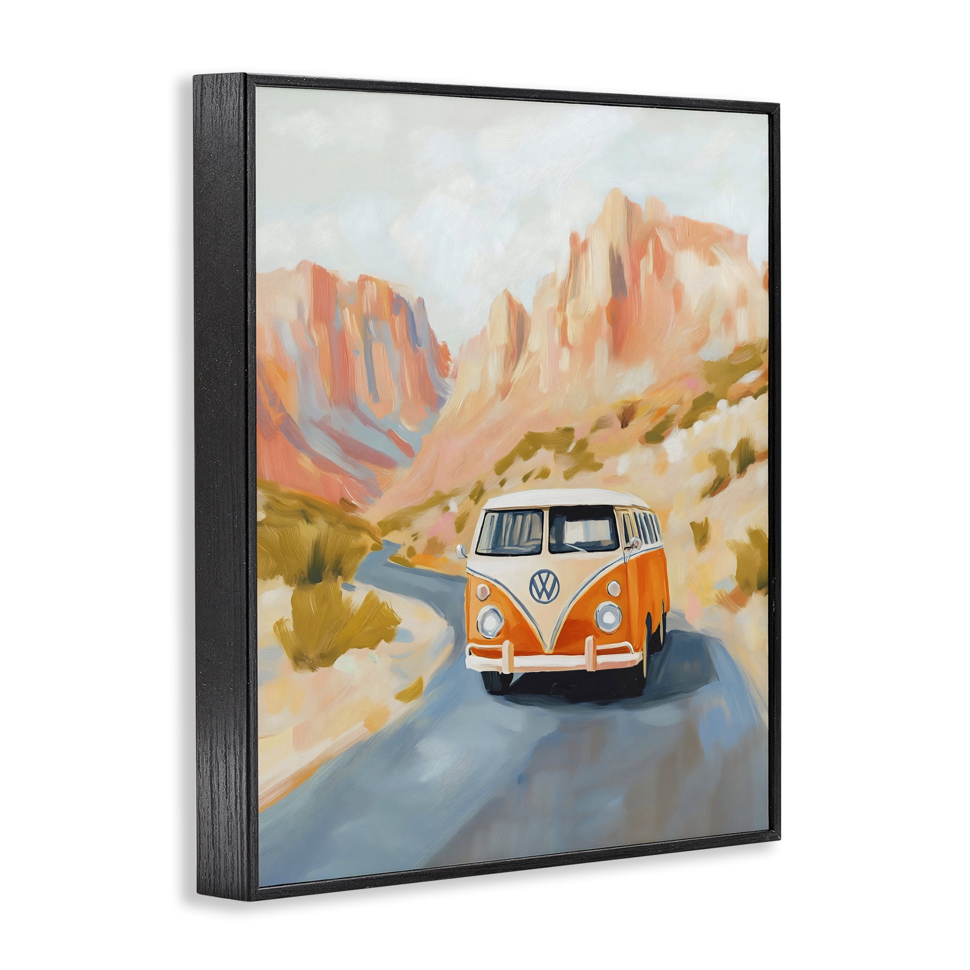 Stupell Industries Van Life Desert Canyon Black Framed Giclee Art, design by The Prints Vibe