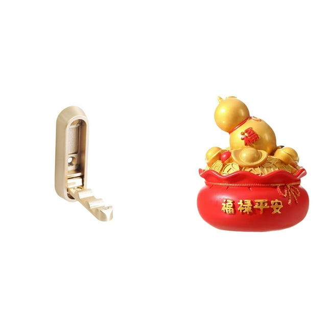 Gancho de pared plegable,Percheros plegables de pared,Gancho de pared para auriculares,perchero,Escultura de escritorio,Estatua de la Cuenca del Tesoro Feng Shui Regalo de Cumpleaños