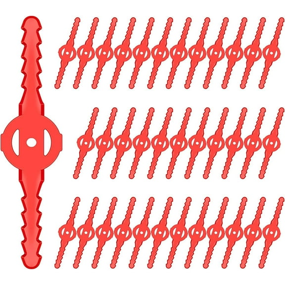 Jinswick 30 PCS Weed Eater Wacker Blades Plastic Replacement,String Trimmer Head Blades Replace, , Universal Weed Warrior Trimmer Head, Cutter Accessories for Cordless Grass Trimmer Lawn Mowers(Red)