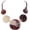 Wine, variant on Chunky Round Acrylic Pendant Collar Large Statement Costume Necklace for Women, 22inch (NK-10665-Blue)