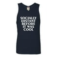 thumbnail image 1 of Adult Socially Distant Before It Was Cool Funny Sleeveless Tank Top Cotton T-Shirt, 1 of 1