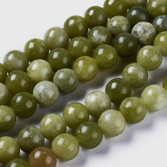 1Strand Natural Chinese Jade Beads Strands Round 8mm Hole: 1.1mm about 48pcs/strand 15.4 inch