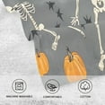 thumbnail image 5 of Yayeee 2 Pack Hand Towels for Bathroom 100% Cotton 16" x 28" Soft Absorbent Kitchen Towel, Halloween Dancing Skeleton, 5 of 7