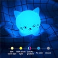 thumbnail image 4 of Cat Night Light 700Mah Usb Recargable Cat Lámpara Led Con Luz Colorida Cuidado De Los Ojos Cat Nursery Light Cute Kitten Nightlight Decoración Para Habitación De Bebé Dormitorio Sala De Estudio Noticed HA016780-00, 4 of 7