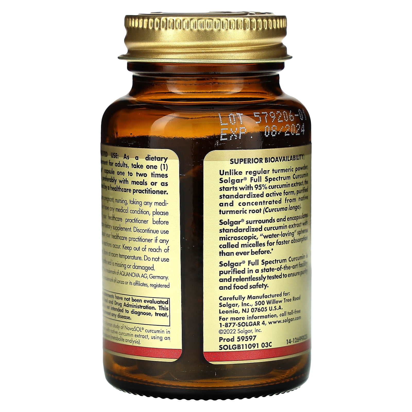 Solgar Full Spectrum Curcumin  - 30 Softgels