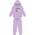 thumbnail image 4 of YUNAFFT Boys & Girls Hooded Sweatshirt Set 3-12Y Two-Piece Outfit Long Sleeve Casual Winter Clothes Multiple Colors Polyester, 4 of 5