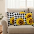 thumbnail image 4 of 2 Pack Outdoor Waterproof Throw Pillow Covers,Farm Sunflower Decorative Rectangle Pillow Case Patio Pillowcases for Chair Couch Sofa 20x12in, 4 of 9