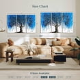 thumbnail image 4 of Elephant Stock Blue Moonlight Tree Wall Art - Horizontal Multi Panel Canvas - Living Room Wall Decor - Floral And Botanical Multi Panel - Blue And White Decor By Ashvin Harrison - 50" x 32", 4 of 8