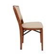 thumbnail image 3 of MECO Stakmore French Fabric Upholstered Seat Folding Chair Set, 2 Pack, Cherry, 3 of 5