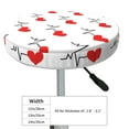 thumbnail image 4 of Naloa Heartbeat Symbol Round Bar Stool Cushion Cover 12-14 inch, Fits Kitchen, Office, Restaurant Chairs - 13 inch, 4 of 7