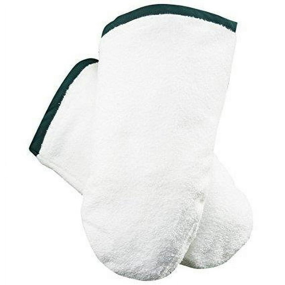 Beauticom White Velcro Terry Cloth Mitts