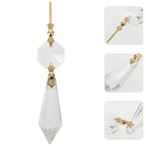 PTOOTP 20Pcs Transparent Crystal Glass Chandelier Replacement Crystals Easy Install Eye-Catching Lighting Decor