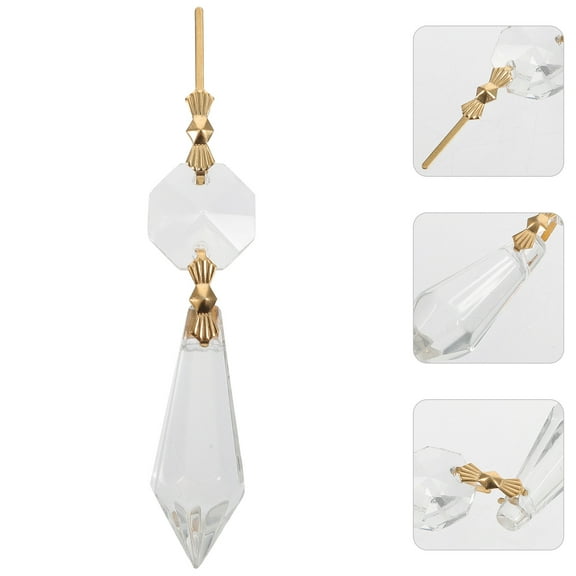 PTOOTP 20Pcs Transparent Crystal Glass Chandelier Replacement Crystals Easy Install Eye-Catching Lighting Decor