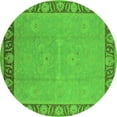 thumbnail image 1 of Ahgly Company Indoor Round Oriental Green Industrial Area Rugs, 7' Round, 1 of 4