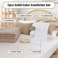 thumbnail image 5 of Full Size Bed in a Bag 7 PCS Taupe Comforter Sets - Soft Lightweight Full Bed Comforter Set for Women and Men Reversible Soft Warm Microfiber Comforter for All Season, 5 of 7