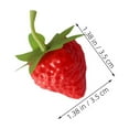 thumbnail image 2 of FOMIYES Realistic Faux Red Strawberries Plastic Decor for Home and Store, 2 of 7
