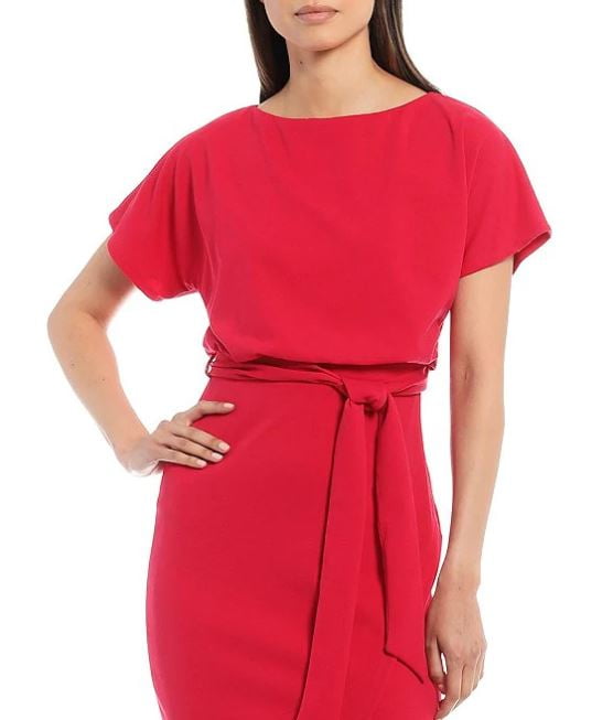 Kensie Women's Blouson Wrap Dress Red Size 12 - Walmart.com