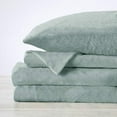 thumbnail image 2 of Micro Fleece Extra Soft Cozy Velvet Plush Sheet Set. Deluxe Bed Sheets with Deep Pockets. Velvet Luxe Collection (Queen, Jade), 2 of 5