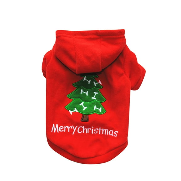 YUEHAO Dog Clothes for Small Dogs Christmas Gifts for Gog Sweater Holiday Puppy Costume Sweater Pet Clothes Warm Dog Clothes Small and Medium Teddy Pet Supplies for Dogs (Red, L)