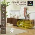 thumbnail image 4 of COSVALVE 71" TV Stand Entertainment Center with Charging Station, Speaker, Media Console, LED Light, 2 Shelves, 3 Doors (Walnut), 4 of 8