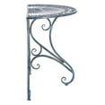 thumbnail image 4 of SAFAVIEH Annalise Outdoor Patio Semi-Circle Accent Table, Antique Blue, 4 of 7