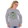 thumbnail image 5 of Betty Boop St Patricks Day Clovers Women Crewneck Sweatshirt Brisco Brands S, 5 of 6