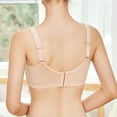 thumbnail image 6 of miqiqism Women Lace Bras Plus Size Bralettes Wireless Full Coverage Bra Wire Free Basic Bra Lady Comfy Cotton Brassiere Padded Underwear,01_Beige,3X-Large, 6 of 7