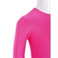 thumbnail image 5 of TiaoBug Girls Gymnastics Jumpsuit Full Body Bell Bottom Catsuit Crewneck Long Sleeve Dance Unitard Hot Pink 6, 5 of 8