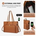 thumbnail image 5 of Lovevook Tote Bag, Leather Women Travel Work Laptop Bag with USB Port, Anti-Thief Shoulder Bags for Teacher Nurse College-Large, 5 of 6