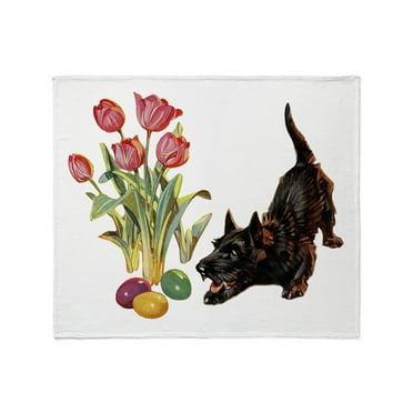 CafePress - EASTER SCOTTIE Throw Blanket - Soft Fleece Throw Blanket, 50"x60" for All Ages