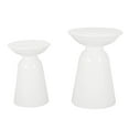 thumbnail image 2 of Aston Metal Outdoor Side Tables, Set of 2, White, 2 of 7