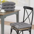 thumbnail image 3 of Mainstays Textured Chair Seat Pad (Chair Cushion), Gray Color, 1-Piece, 15.5" x 16", 3 of 4