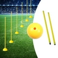 thumbnail image 1 of Juego de Base de varilla de fútbol, varilla de señal de fútbol con Base, asta de bandera de esquina, varillas de agilidad de fútbol para práctica de d 1 metro, 1 of 8