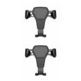 thumbnail image 4 of Langgg Car Holder  for Gravity Linkage Mobile Phone Bracket Air Vent Mount Car Accessory black 2Set, 4 of 6
