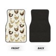 thumbnail image 2 of Balery Chicken Cartoon Pattern 4-Piece Floor Mats, Heavy-Duty Rubber Liners, Anti-Slip Design, All-Season Automotive Protection, Vehicles, Cars, Trucks, and SUVs, 2 of 5