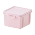 thumbnail image 2 of Stackable Desktop Storage Box with Buckled Lid, Mini Plastic Organizer for Office Stationery, Compact Decorations for Holiday Desk Setup, Topliu, 2 of 6